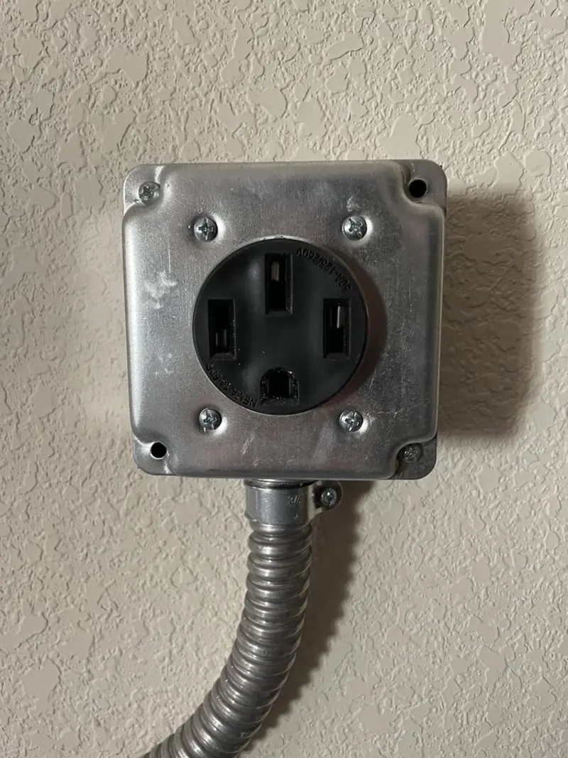 NEMA 14-50 outlet installed for Electrical Panel Upgrade in Parma