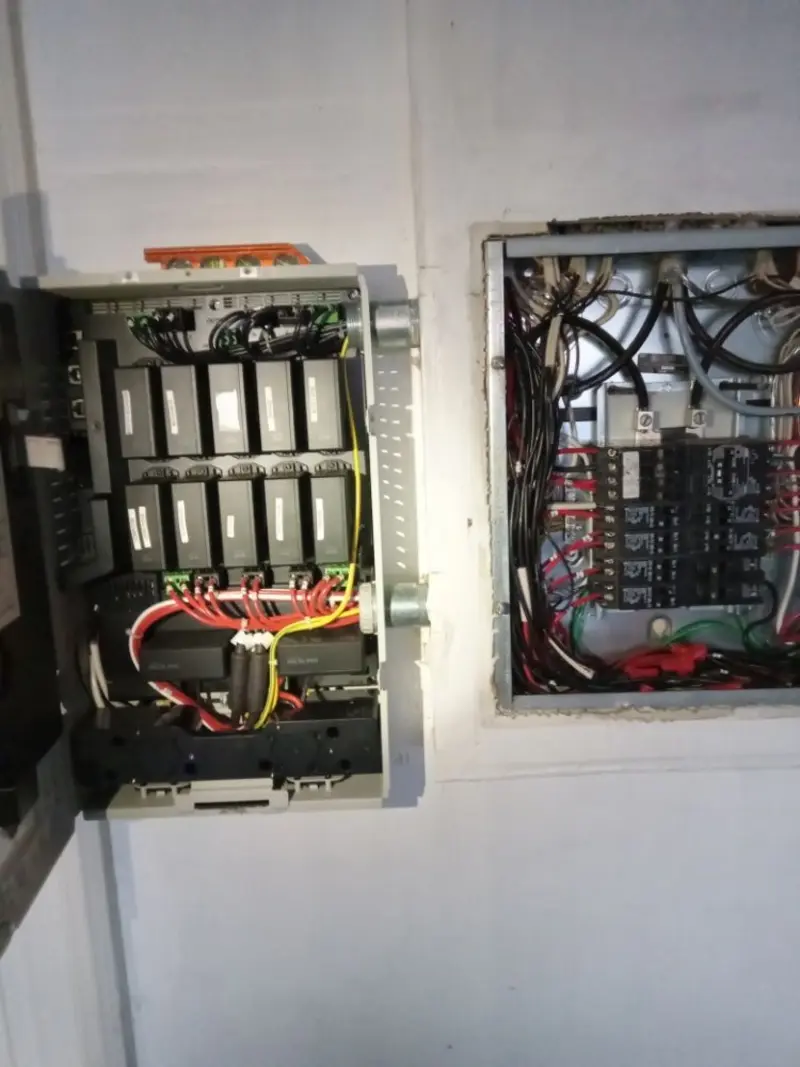 Electrical panel upgrade completed for Security Camera Wiring in Parma